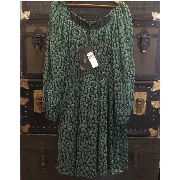 BCBGMaxAzria Polka Dot Boho Dress, New with Tags! - Picture 4 of 6